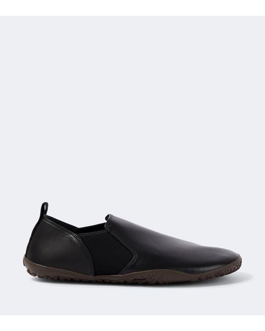 Lemaire Black Vibram Leather Slip-On Shoes for men