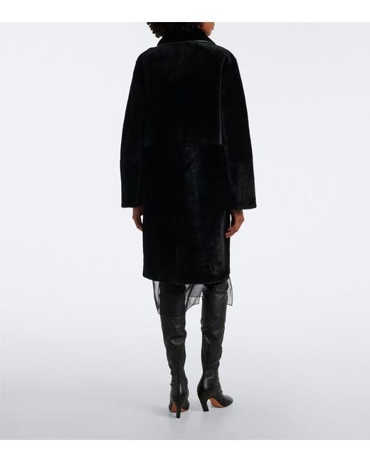 Joseph Black Caspian Reversible Leather And Shearling Coat
