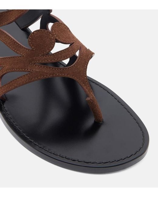 Emilio Pucci White Suede Gladiator Sandals
