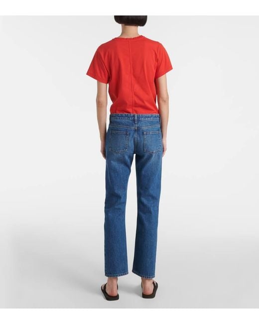 Jean Slim Riaco A Taille Mi-Haute The Row en coloris Blue