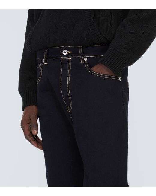 Jeans rectos Bara de tiro medio KENZO de hombre de color Black
