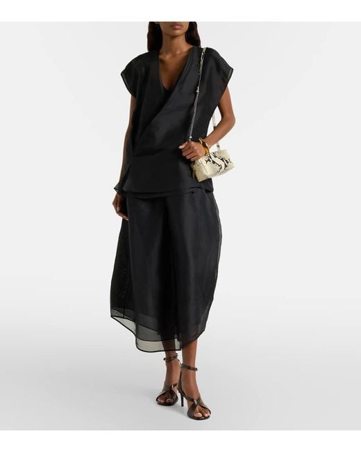 Khaite Metallic Kye Mini Snake-Effect Leather Crossbody Bag