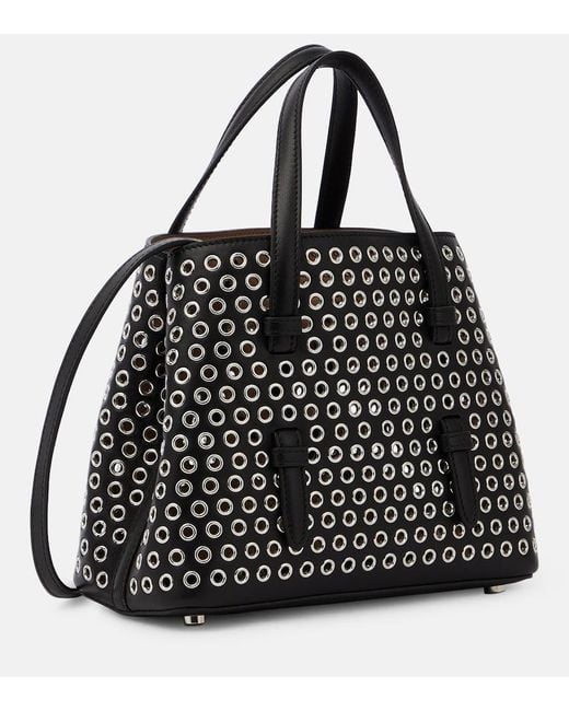 Alaïa Black Mina 20 Embellished Leather Tote Bag
