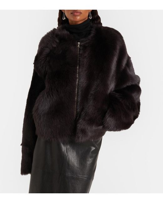 Nour Hammour Black Dianne Shearling Jacket