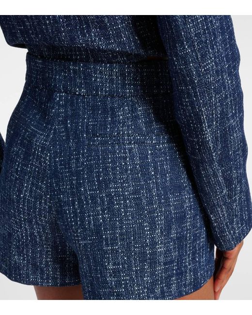 FRAME Blue Shorts Aus Baumwoll-Tweed