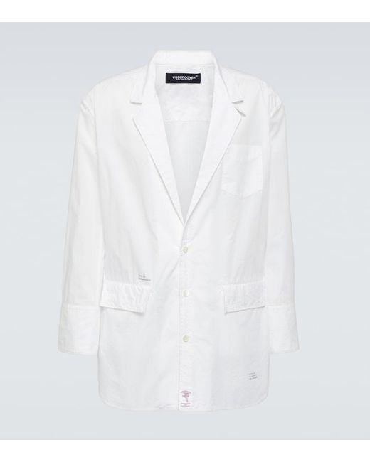 Undercover White Cotton Overshirt for men