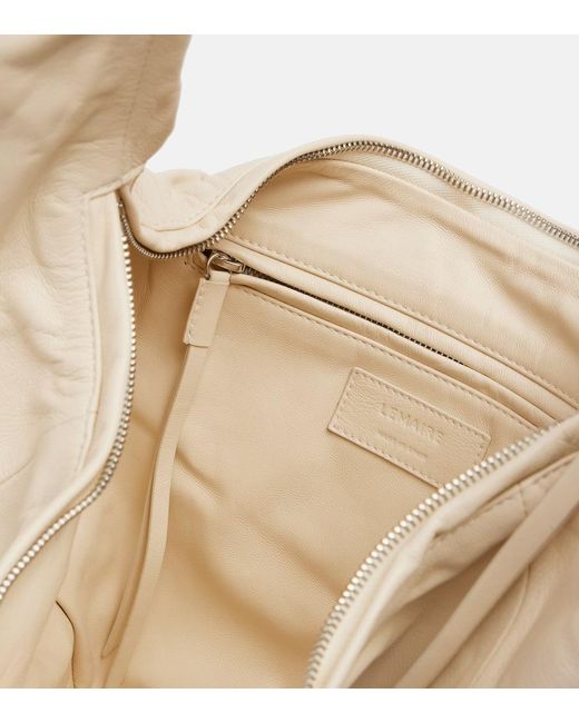 Lemaire White Schultertasche Scarf Small Aus Leder