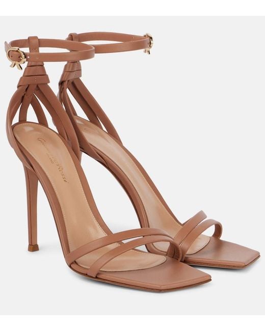 Gianvito Rossi Brown Leather Sandals