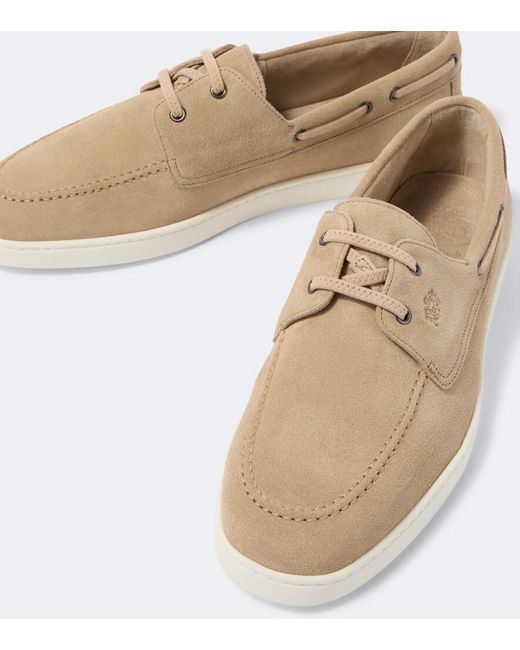 Church's Natural Peebles Suede Boat Shoes for men