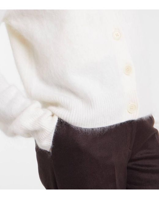 Lisa Yang White Azalea Cashmere Cardigan