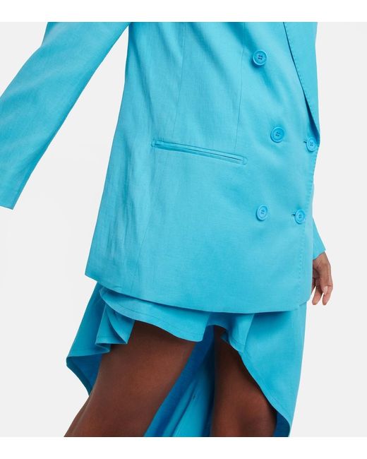 Stella McCartney Blue Double-Breasted Twill Blazer