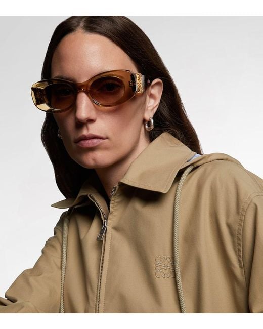 Loewe Brown Ovale Sonnenbrille Anagram