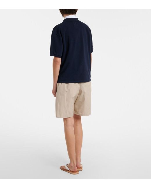 Miu Miu Natural Cotton-Blend Bermuda Shorts
