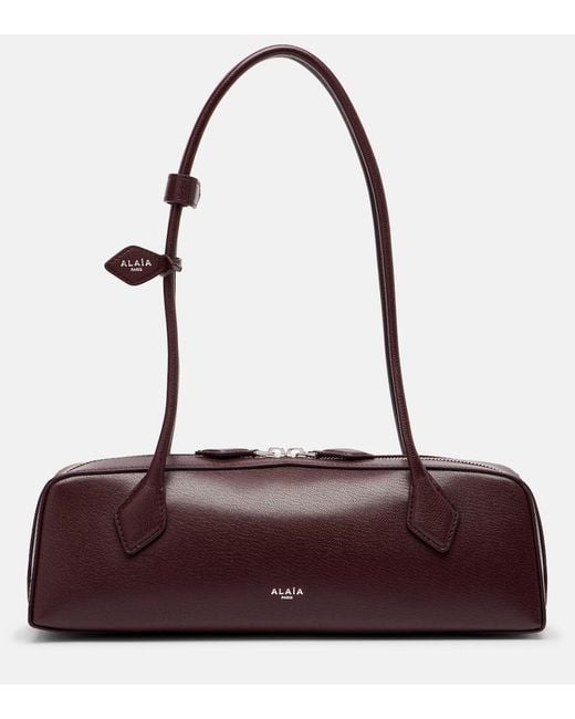 Alaïa Purple Le Teckel Medium Grained Leather Shoulder Bag