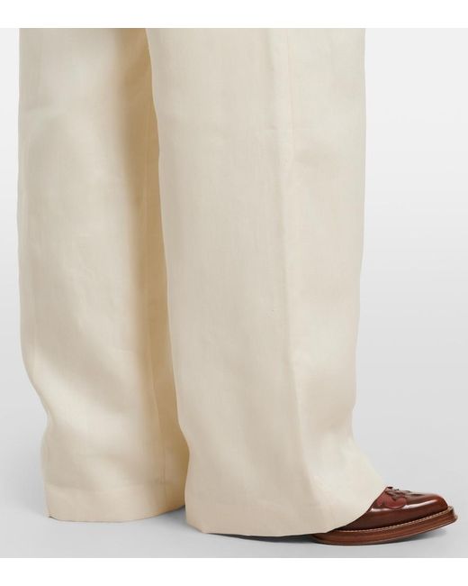 Gabriela Hearst Natural Norman Linen Straight Pants