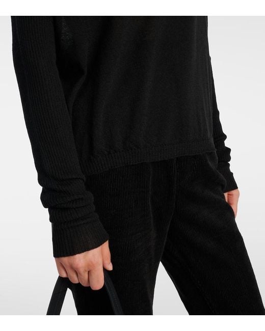 Jersey Crater De Lana Virgen Rick Owens de color Black