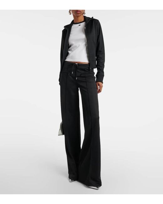 Courreges Black Jogginghose Interlock Aus Jersey