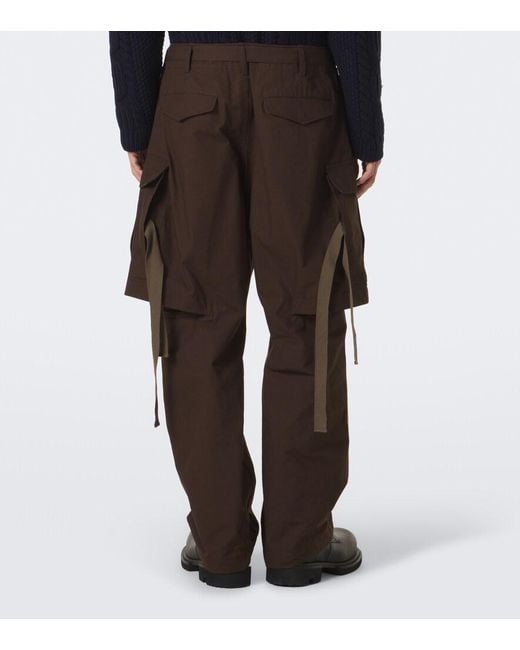 Sacai Brown Cotton-Blend Ripstop Cargo Pants for men