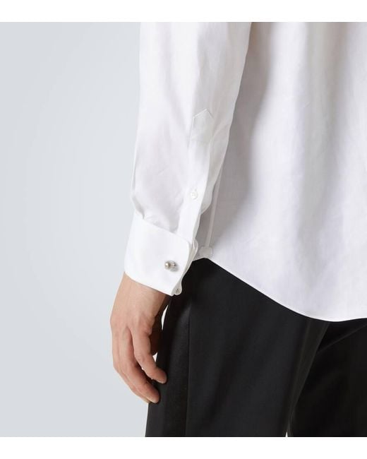 Camisa De Esmoquin En Algodon Brioni de hombre de color Blue