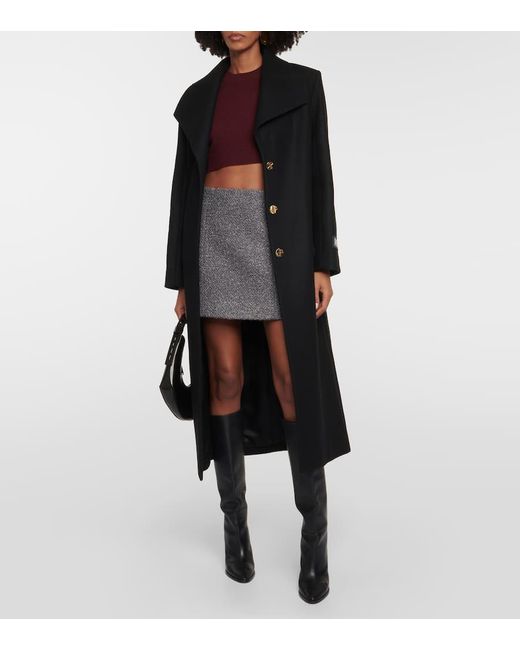 Pull Raccourci En Laine Et Cachemire Patou en coloris Purple