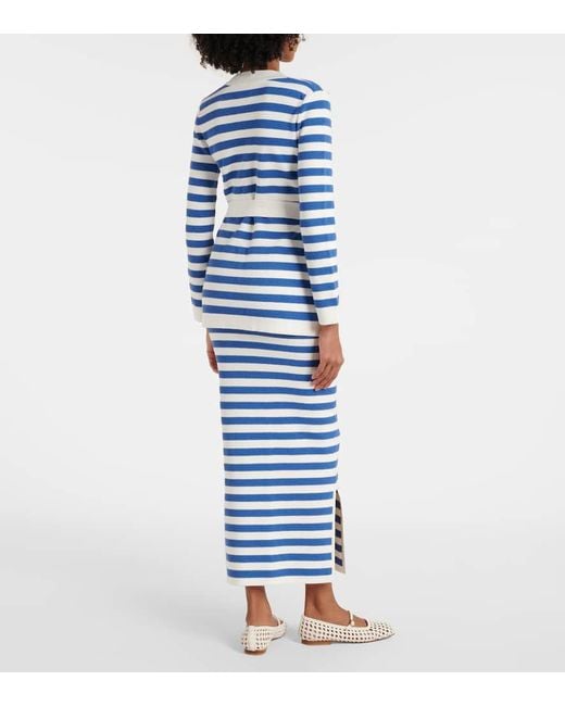 Cardigan Ari A Righe di Posse in Blue