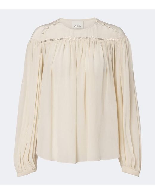 Isabel Marant Natural Nuna Silk Blouse