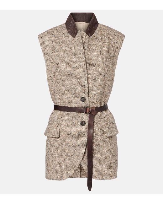 Gilet di Brunello Cucinelli in Natural