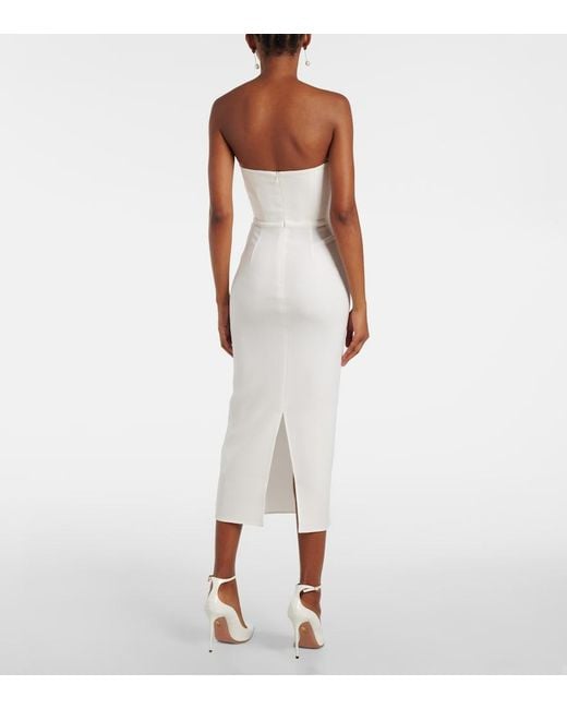Alex Perry White Bridal Midikleid