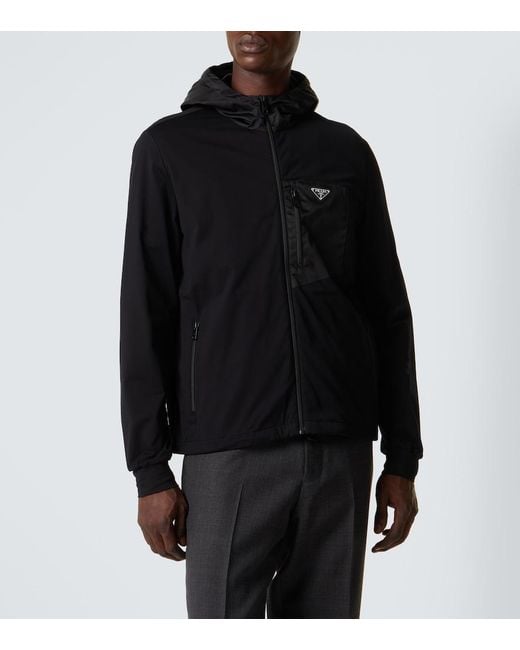Prada Black Cotton-Blend Jacket for men