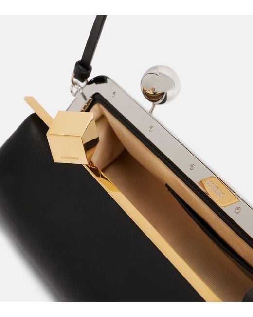 Jacquemus Black Salon Leather Clutch