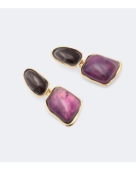 LaDoubleJ Purple Spells 24Kt-Plated Drop Earrings