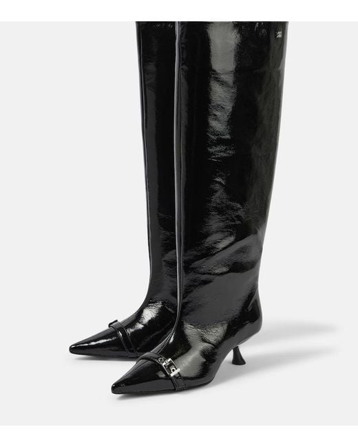 Ganni Synthetic Naplack Boots in Black | Lyst UK