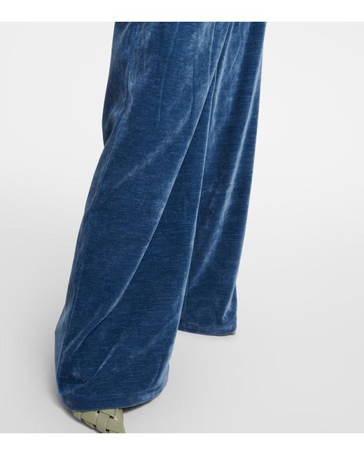 Proenza Schouler Blue White Label Aria Chenille Wide-leg Pants