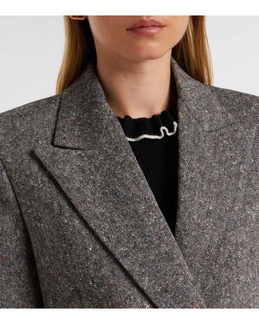 Valentino Gray Blazer Aus Einem Wollgemisch