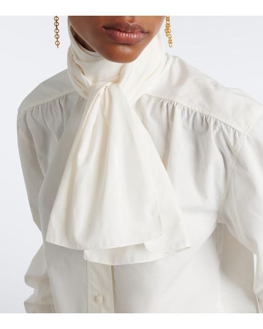 Blusa Con Sciarpa di Ralph Lauren in White
