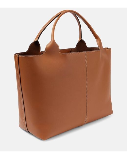 Tod's Brown Tote Medium Aus Leder