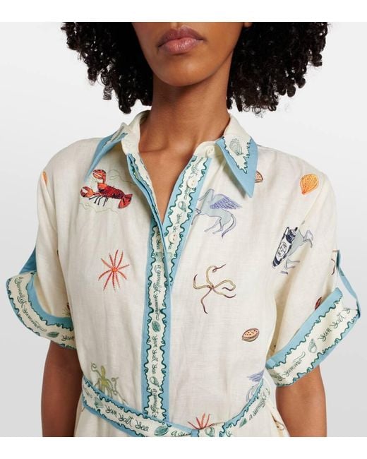 Abito Chemisier Sandy di ALÉMAIS in White