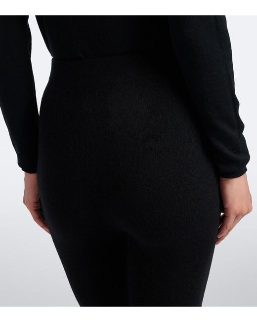 Nour Hammour Black Whit Cashmere And Wool Tights