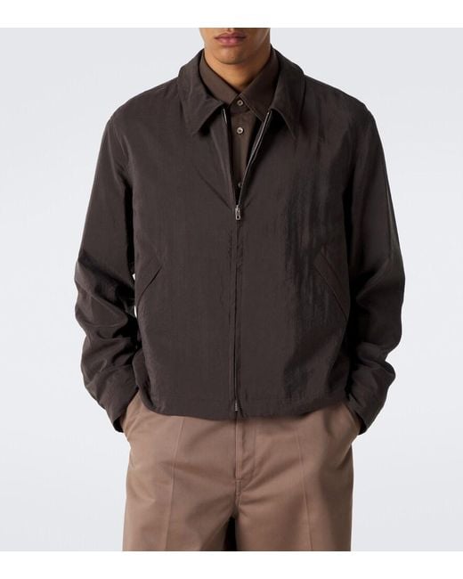 Lemaire Black Silk-Blend Blouson Jacket for men