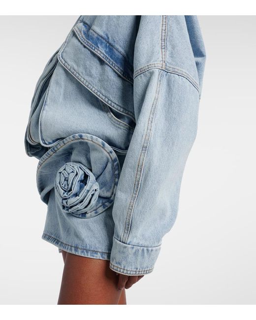 Chaqueta Bomber En Denim Magda Butrym de color Blue