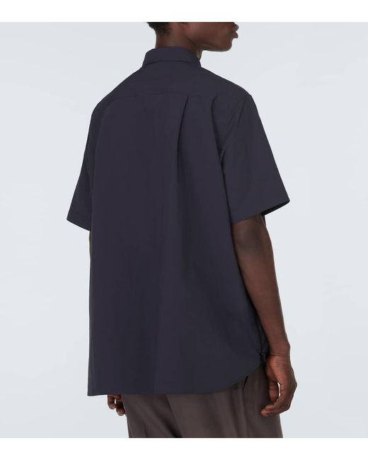 Sacai Hemd Aus Taft in Blue für Herren