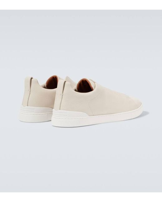 Baskets Triple Stitch En Cuir Zegna pour homme en coloris Natural