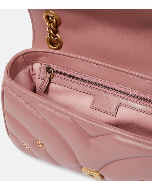 Gucci Pink Small Leather Shoulder Bag
