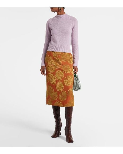 Dries Van Noten Pink Wool-Blend Sweater