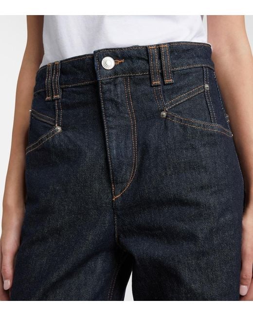 Isabel Marant Blue Lemony Wide-Leg Jeans