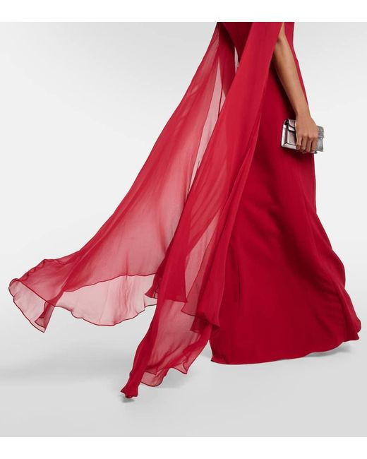 Jenny Packham Red Jenna Crystal-embellished Gown