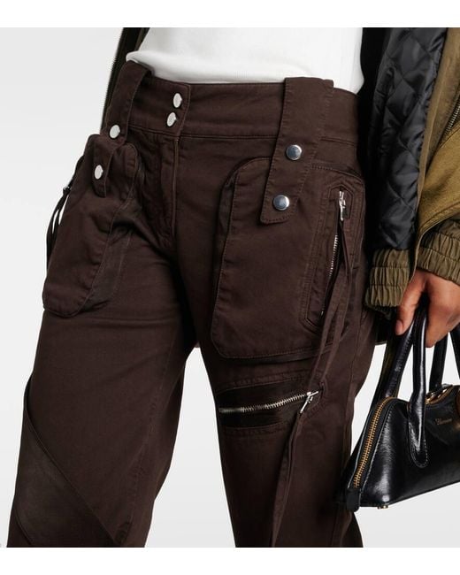 Blumarine Black Low-Rise Denim Cargo Pants
