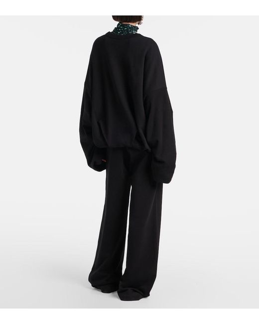 Sudadera De Algodon Dries Van Noten de color Black