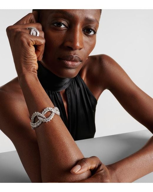 YEPREM Metallic Y-Couture 18Kt Bracelet With Diamonds