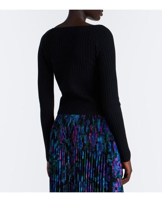 Gucci Black Ribbed-Knit Wool And Cashmere Sweater
